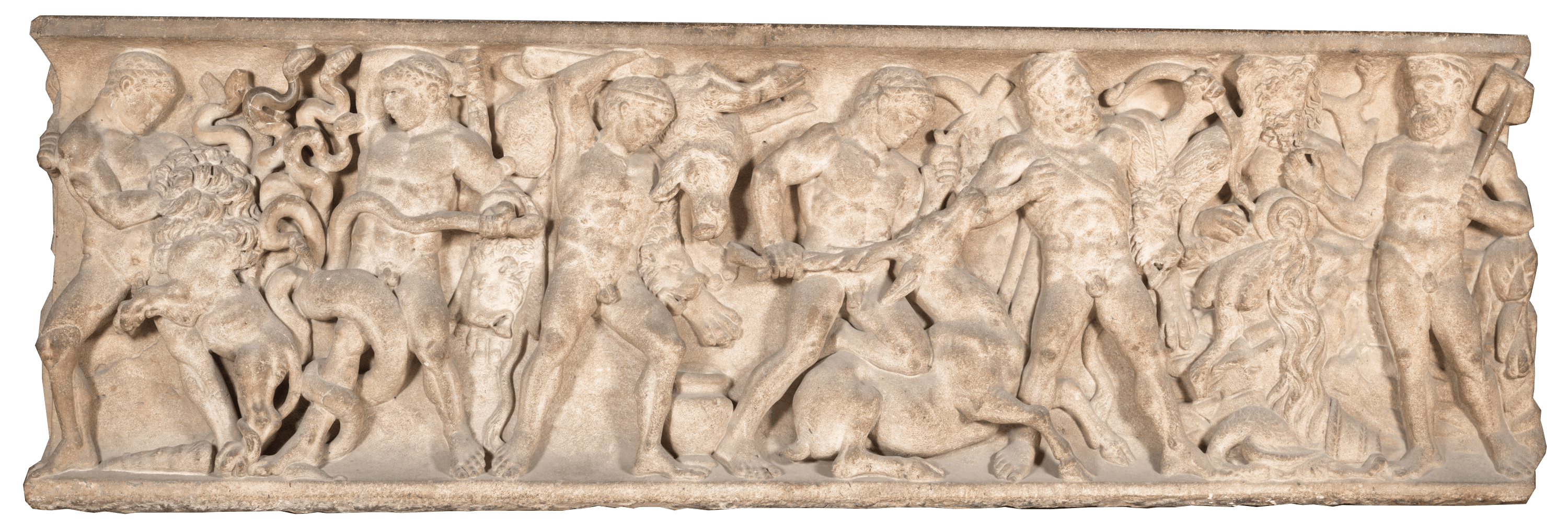 Sarcophagus depicting the labours of Hercules