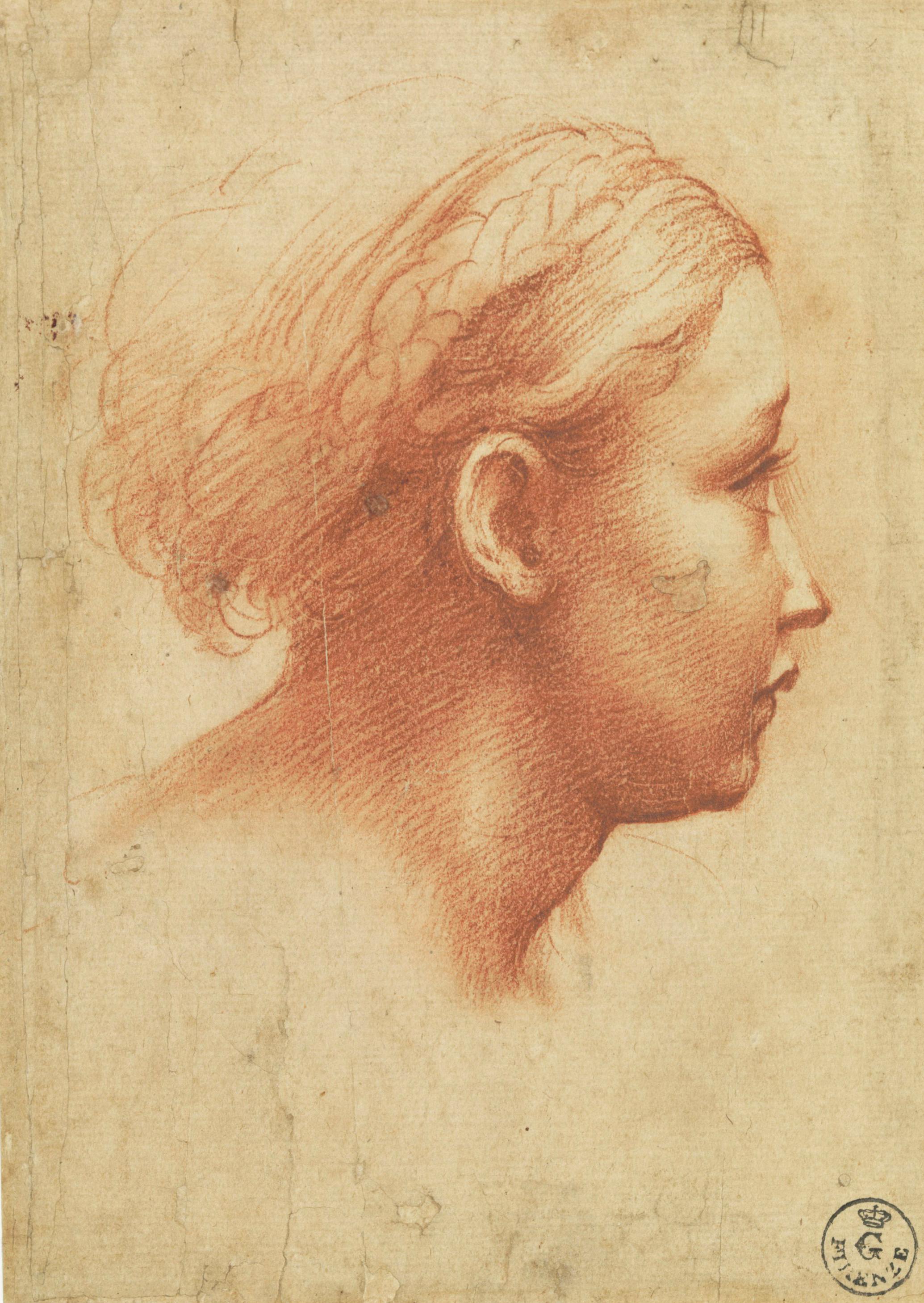 Girl's head in profile