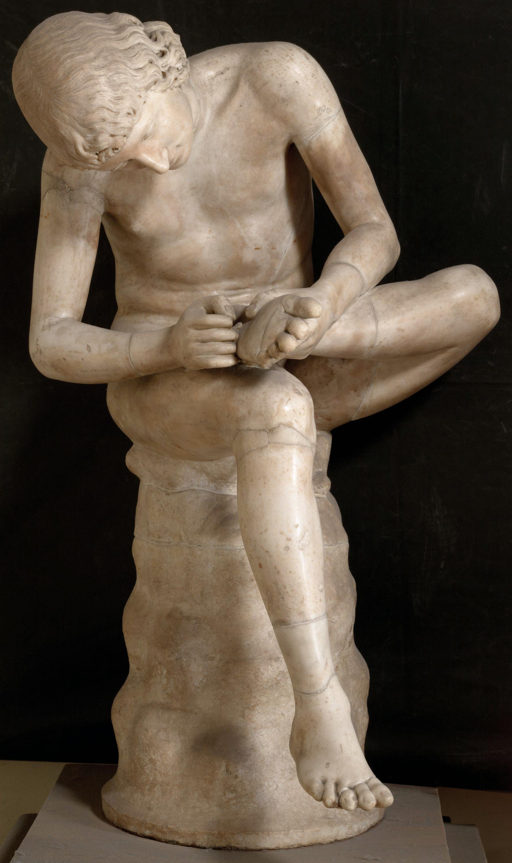 Boy with Thorn (also known as Spinario)