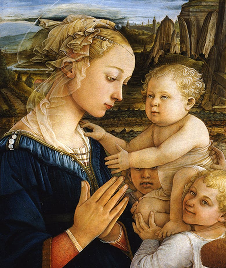 Madonna and Child with Two Angels