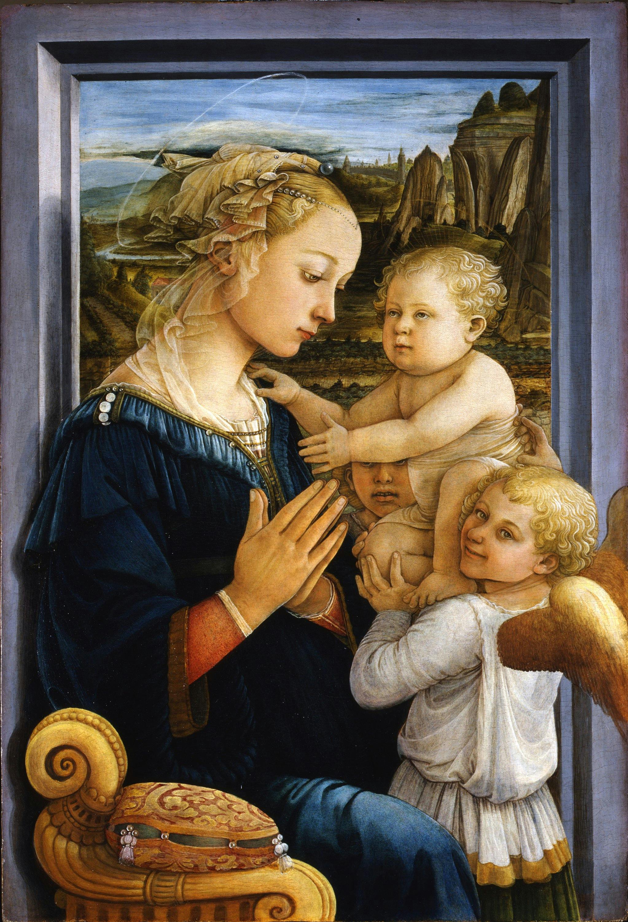 Madonna and Child with Two Angels