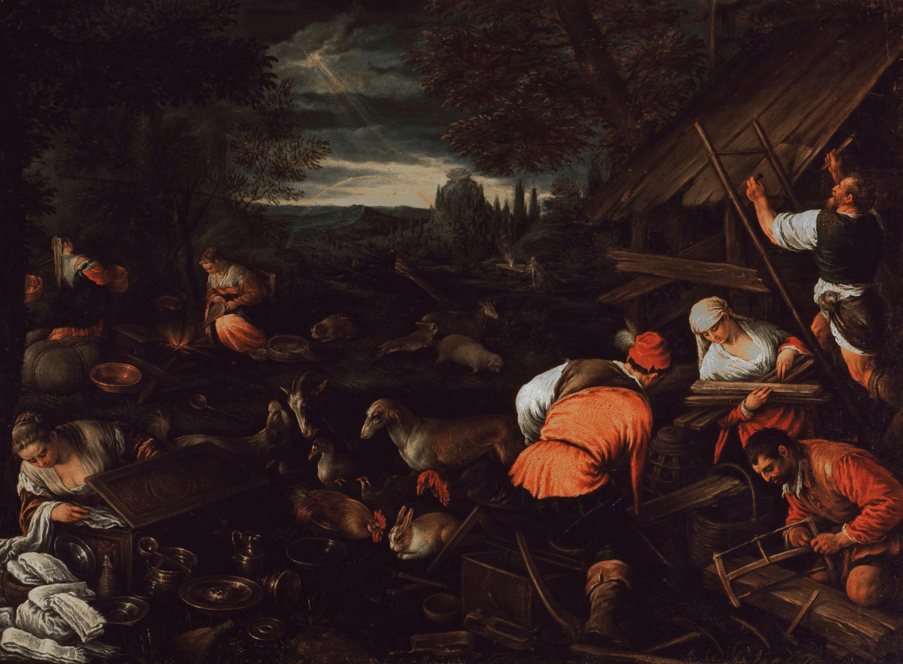 Dio parla a Noè dopo il diluvio
