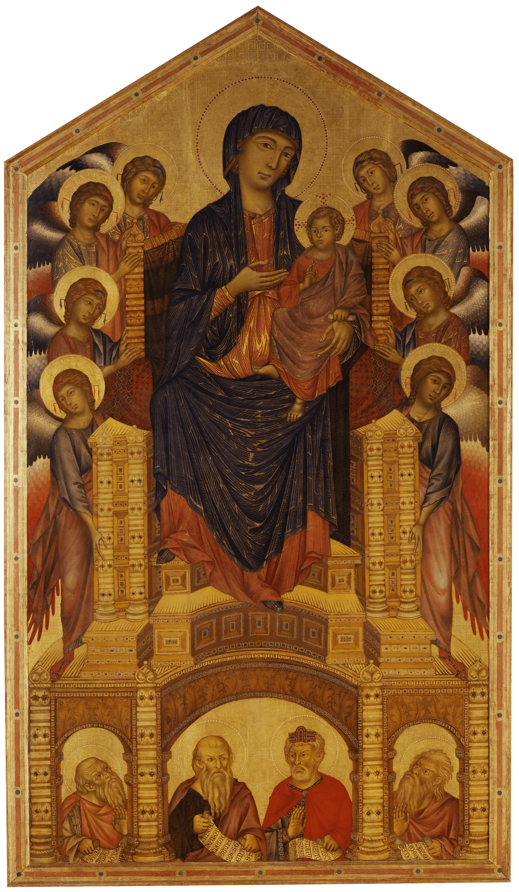 Virgin and Child Enthroned, and Prophets (Santa Trinita Maestà)