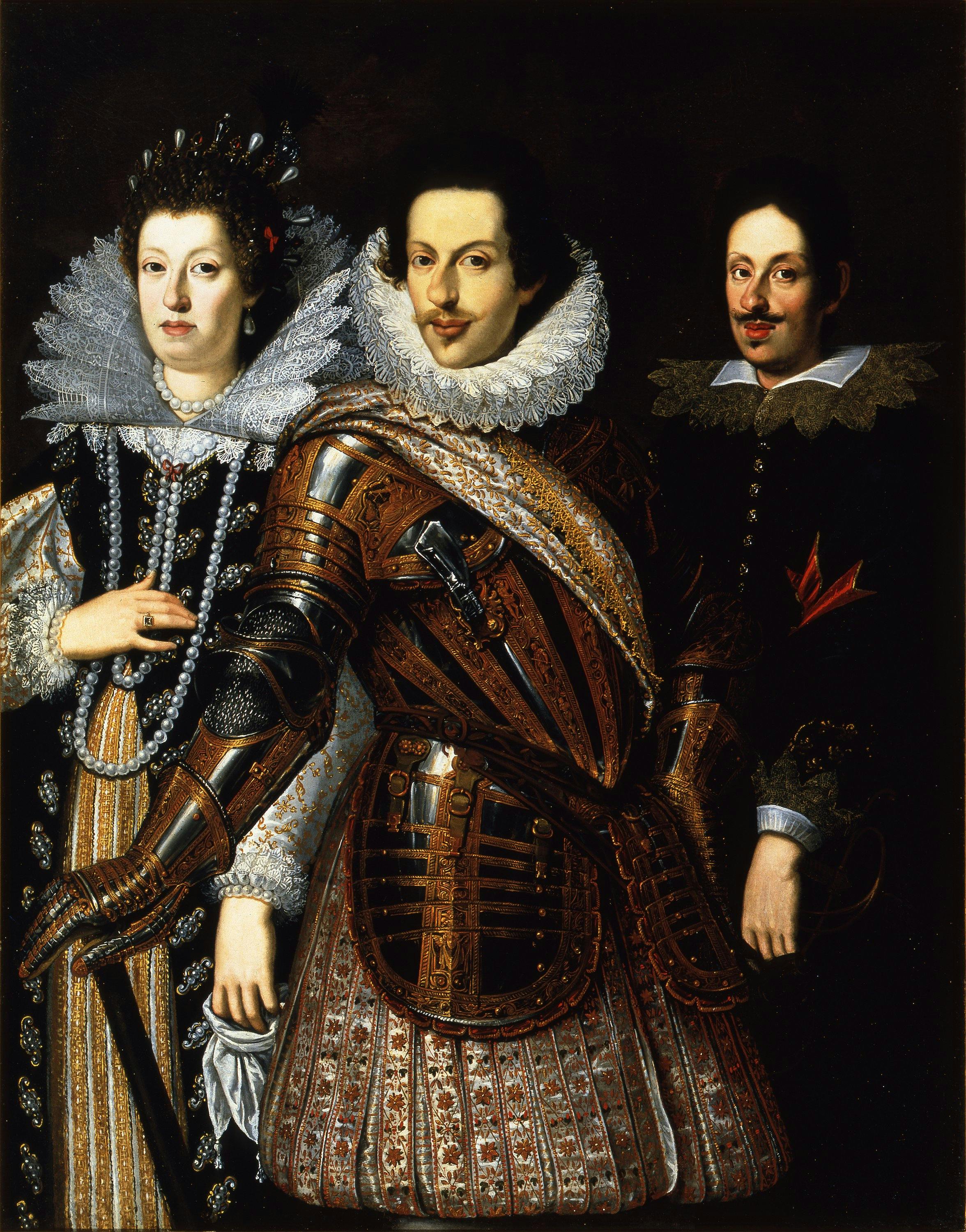 Cosimo II de’ Medici con la moglie Maria Maddalena d’Austria e il figlio Ferdinando II