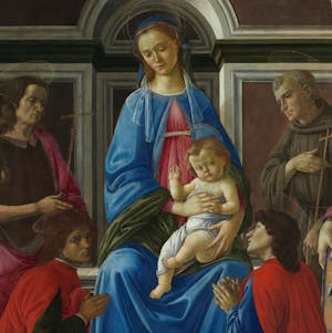 Madonna col Bambino in trono e i Santi Giovanni Battista, Maria Maddalena, Francesco, Caterina d’Alessandria, Cosma e Damiano