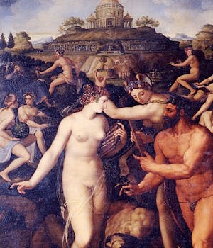 Hercules crowned by the Muses