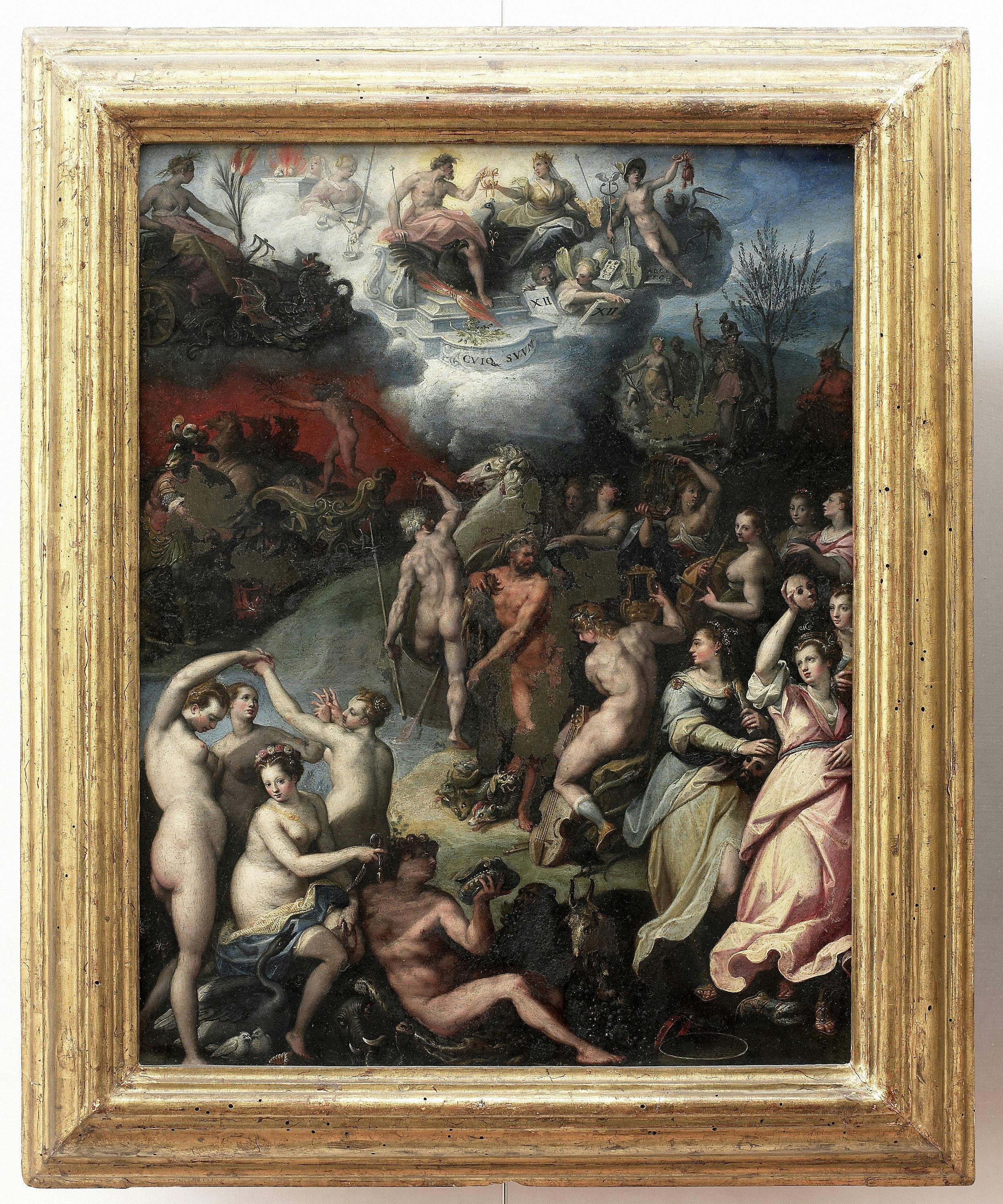 Jacopo Zucchi, Gli dei dell'Olimpo con Ercole e le Muse