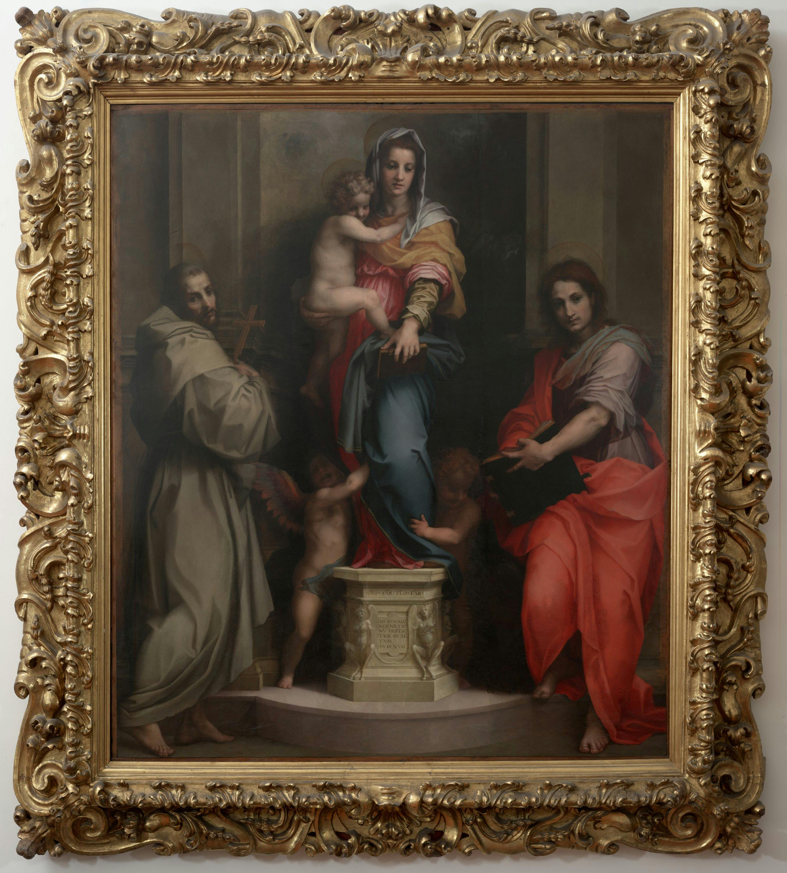 Virgin and Child between St Francis of Assisi and St John the Evangelist ('Madonna of the Harpies')