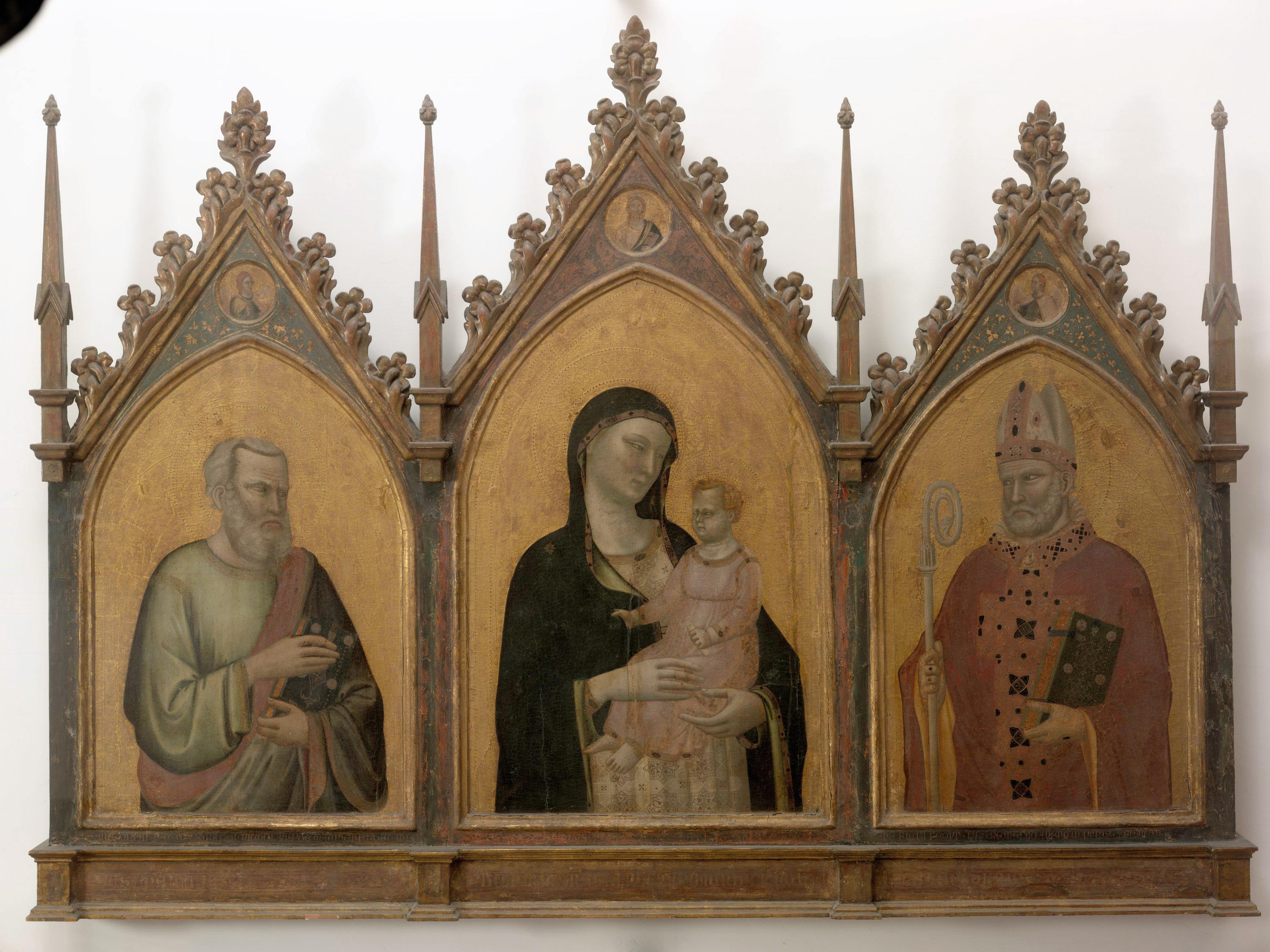 Triptych with Virgin and Child between Saint Matthew the Evangelist and Saint Nicholas of Bari