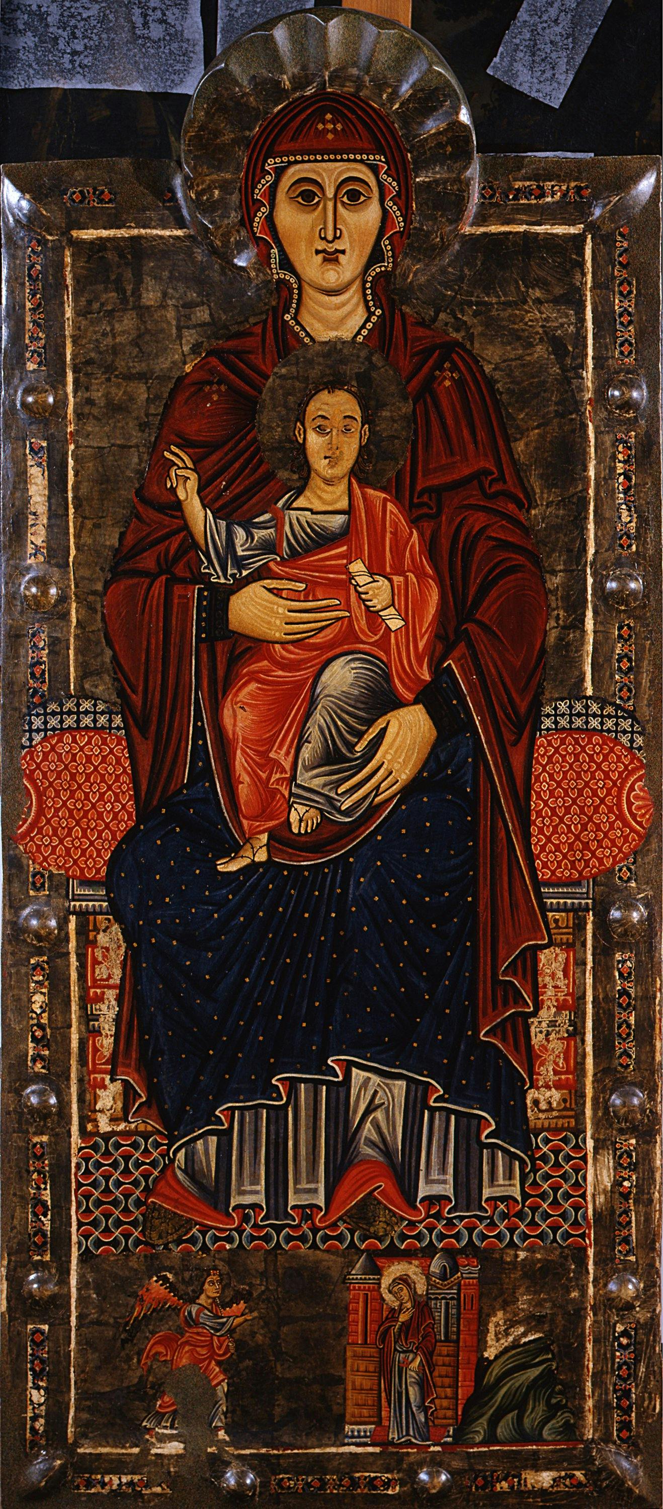Madonna col Bambino in trono; Annunciazione