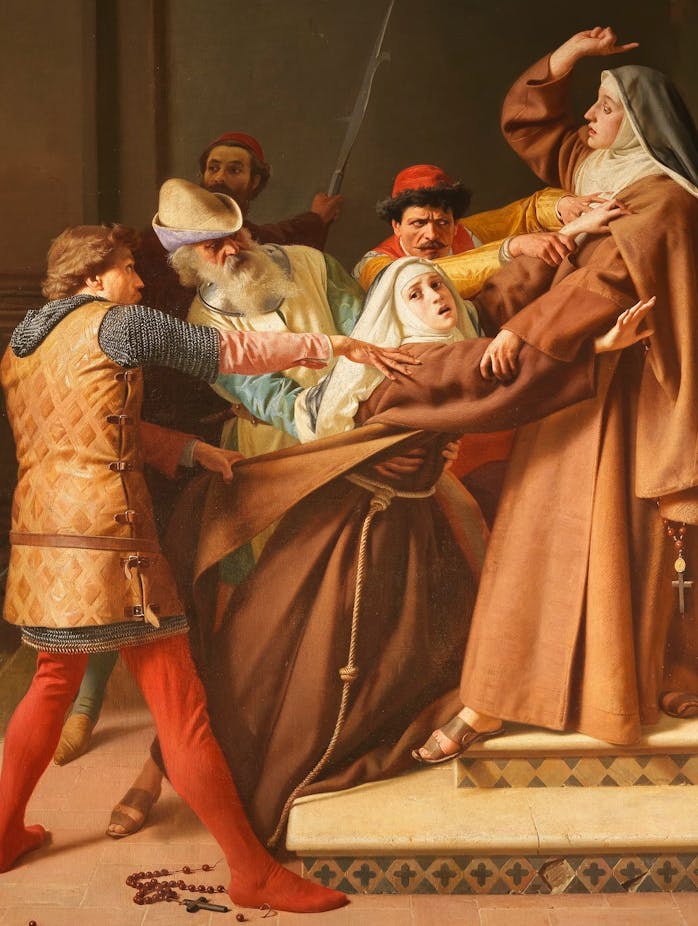 Piccarda Donati fatta rapire dal convento di Santa Chiara dal fratello Corso