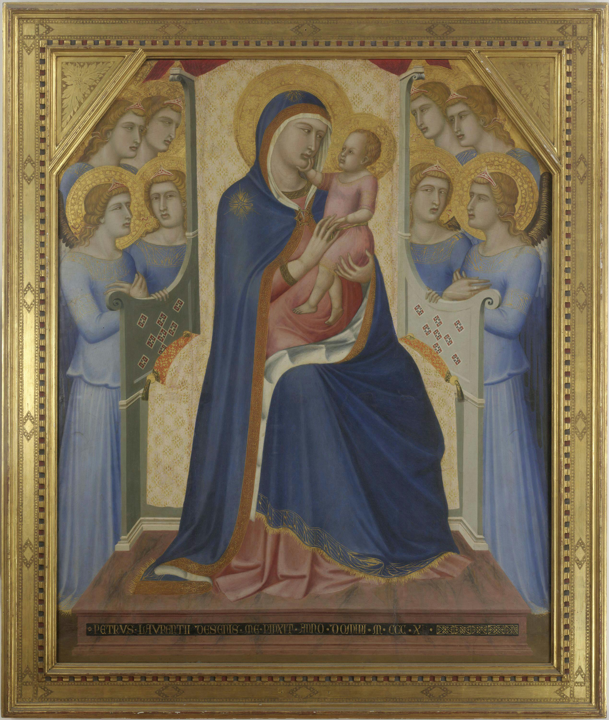 Virgin and Child enthroned, with angels