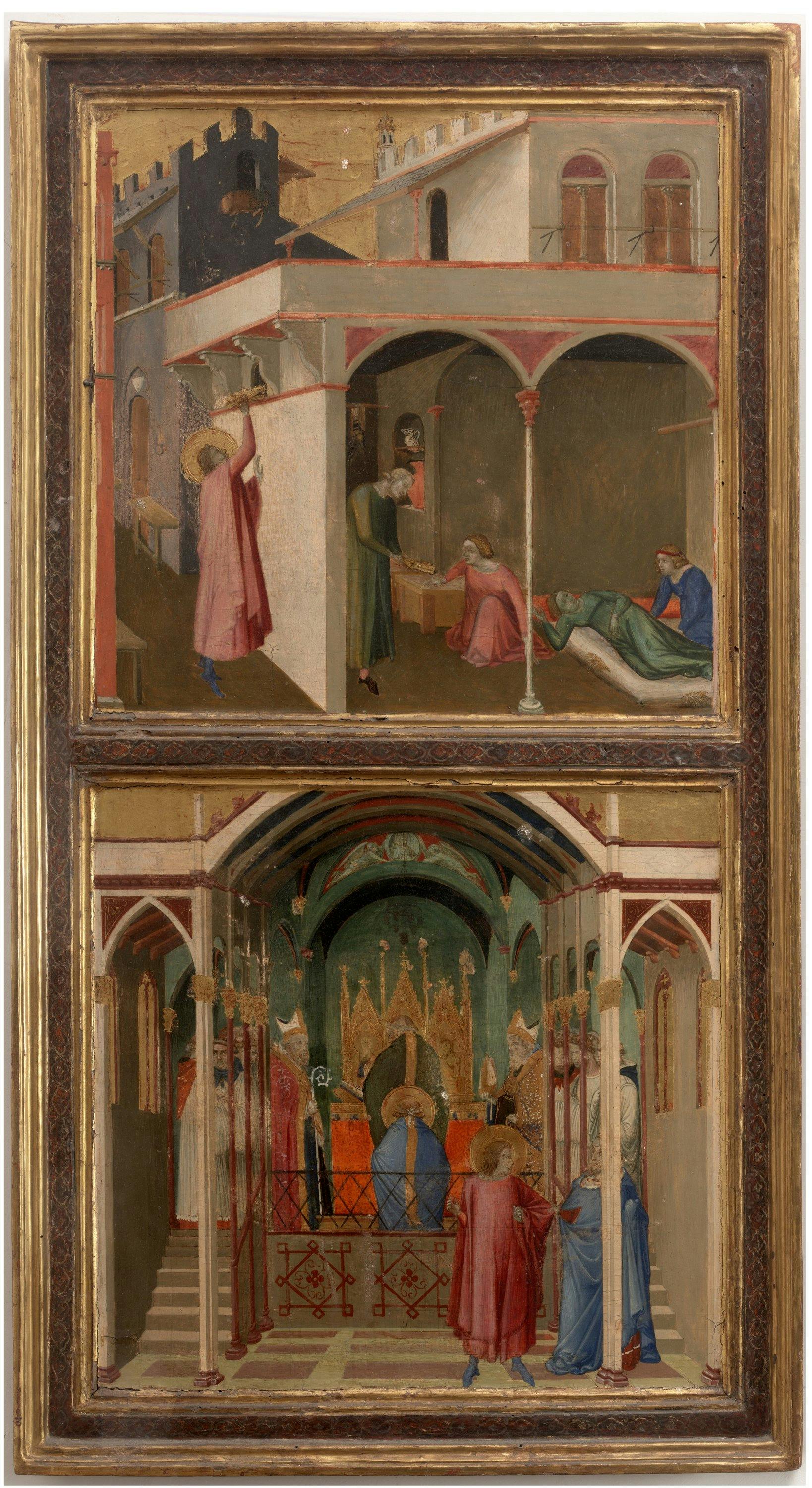 L’elemosina di san Nicola; san Nicola ordinato vescovo di Myra