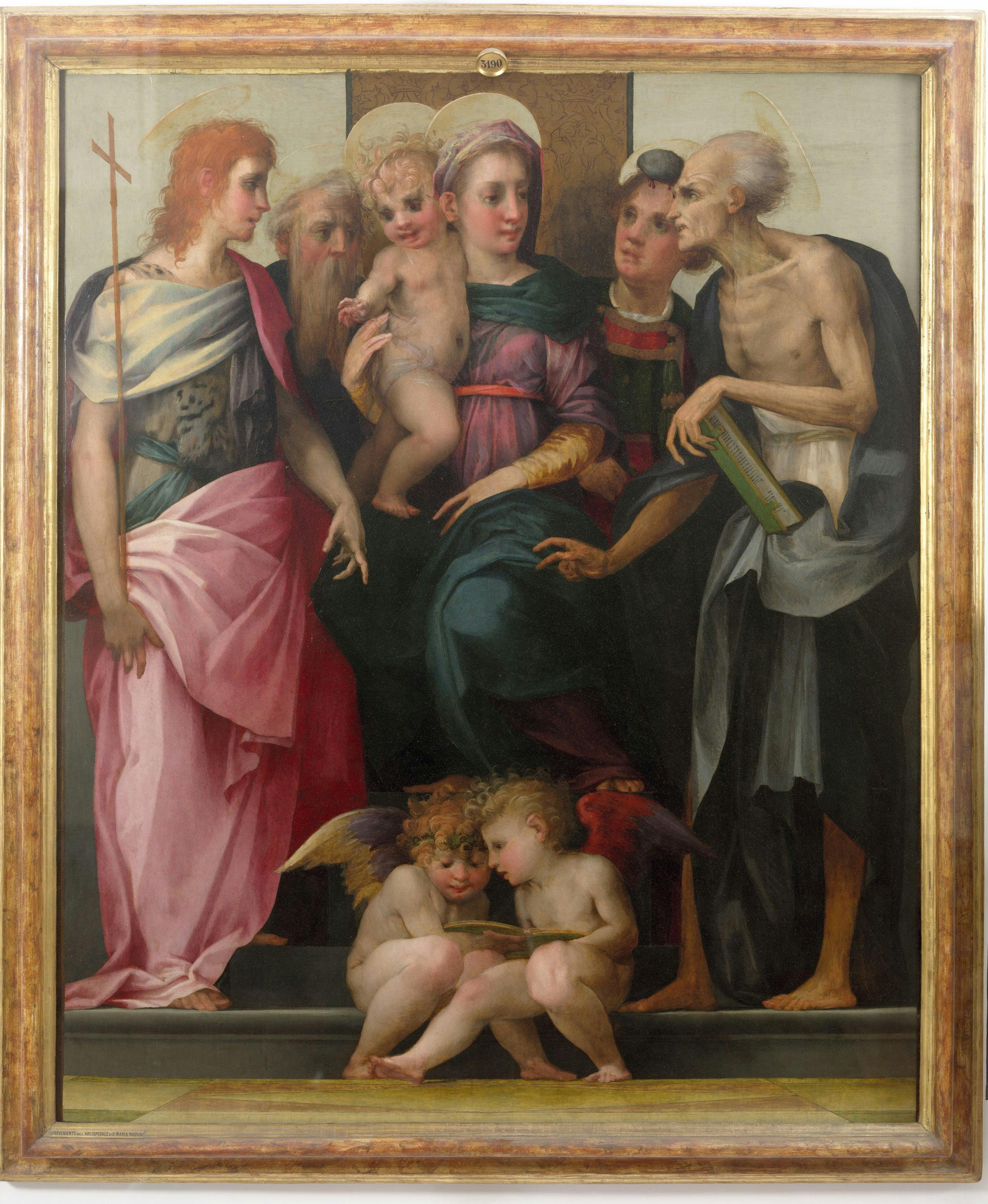 Madonna con Bambino, San Giovanni Battista, Sant'Antonio abate, Santo Stefano e San Girolamo