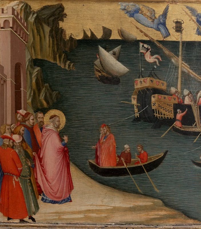 The miracle of the grain ships: St Nicholas resuscitates a young boy