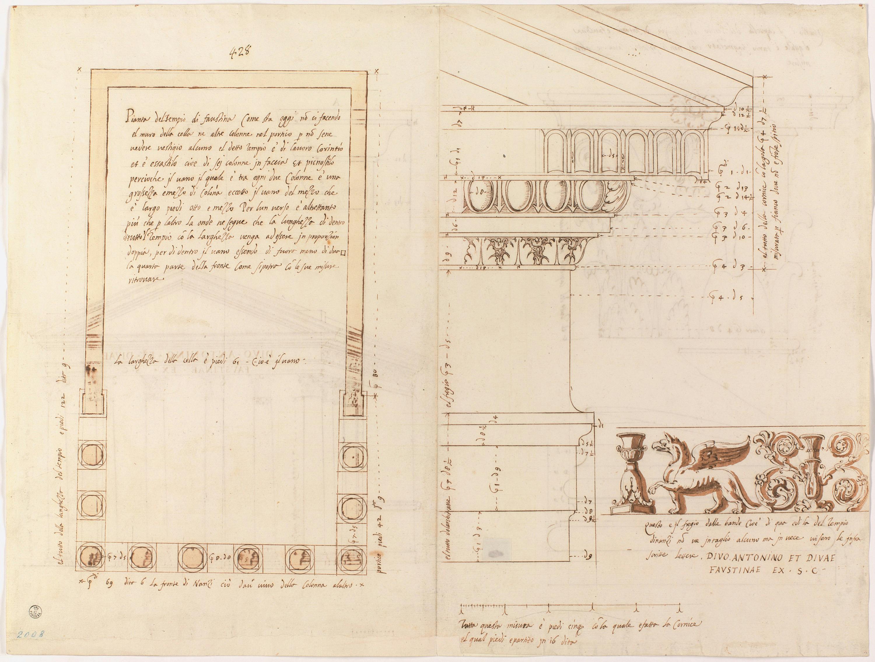 Tempio di Antonino e Faustina, recto