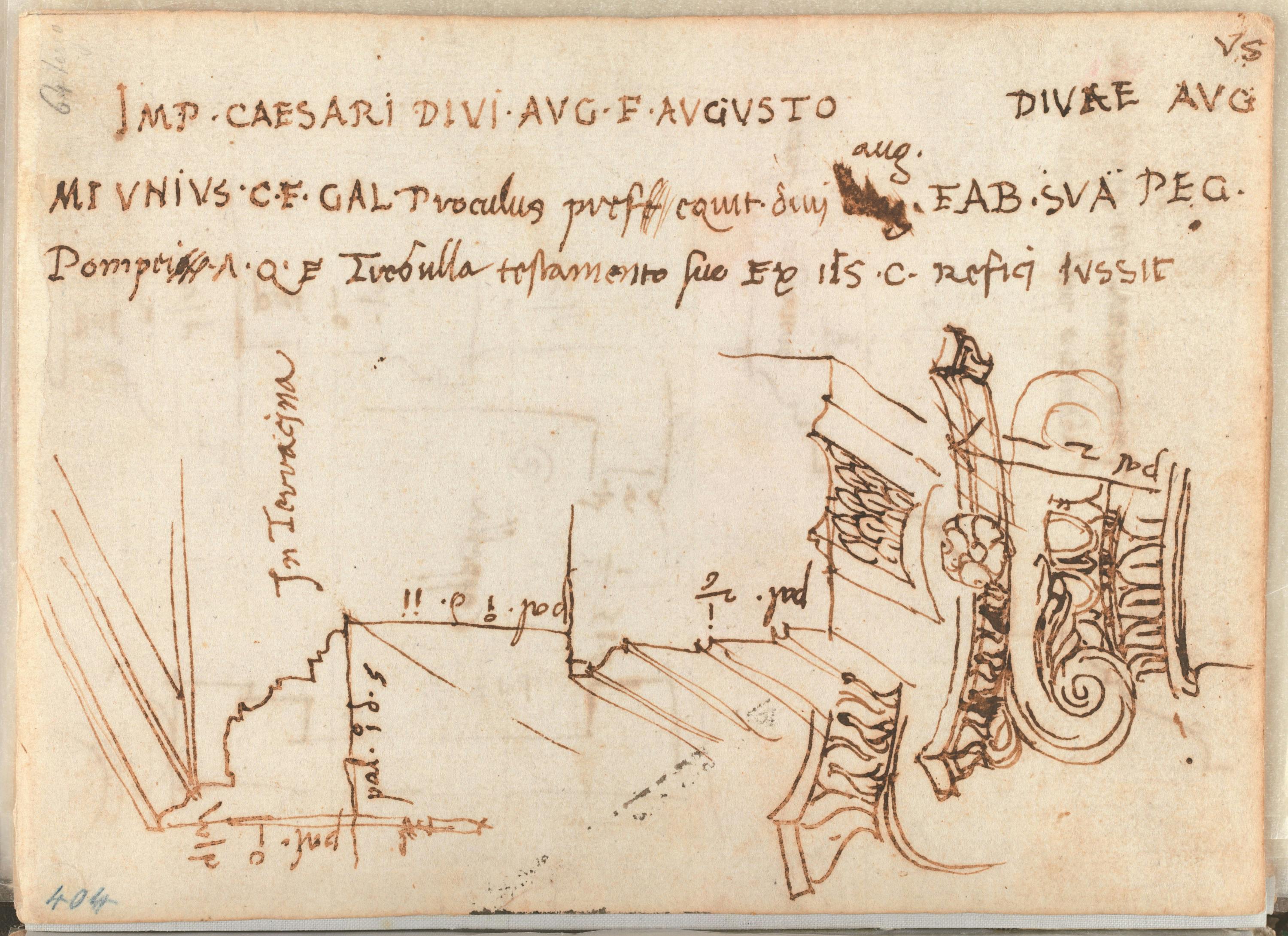 GDSU 403 A, Alzato del Tempio, pagina precedente nel taccuino di viaggio