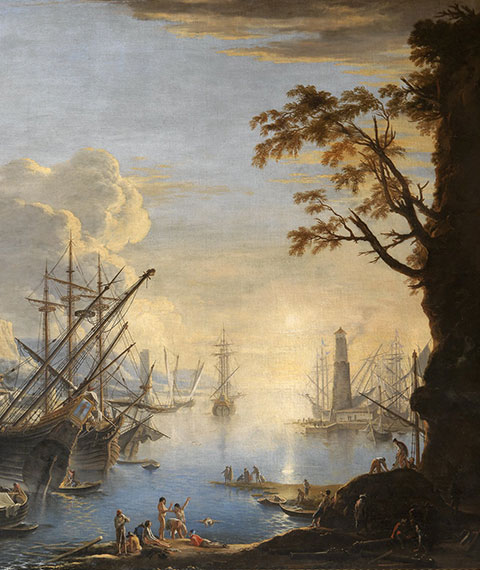Harbour scene by Salvator Rosa | Uffizi Galleries