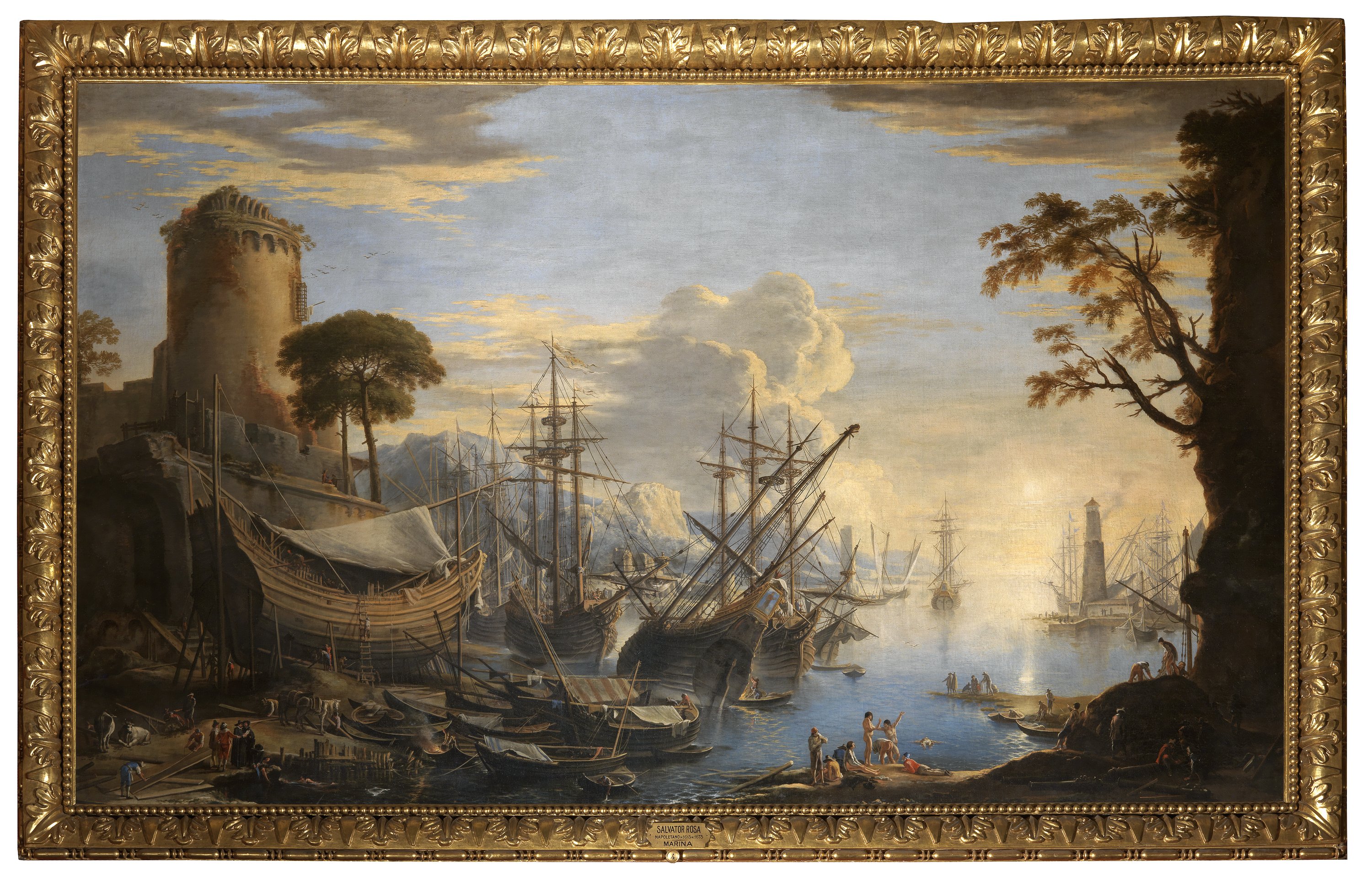 Harbour scene by Salvator Rosa | Uffizi Galleries