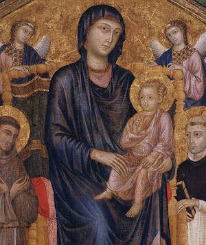 Madonna Enthroned with the Child, St. Francis, St. Dominic, and two Angels