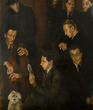 Gli amici nell'atelier