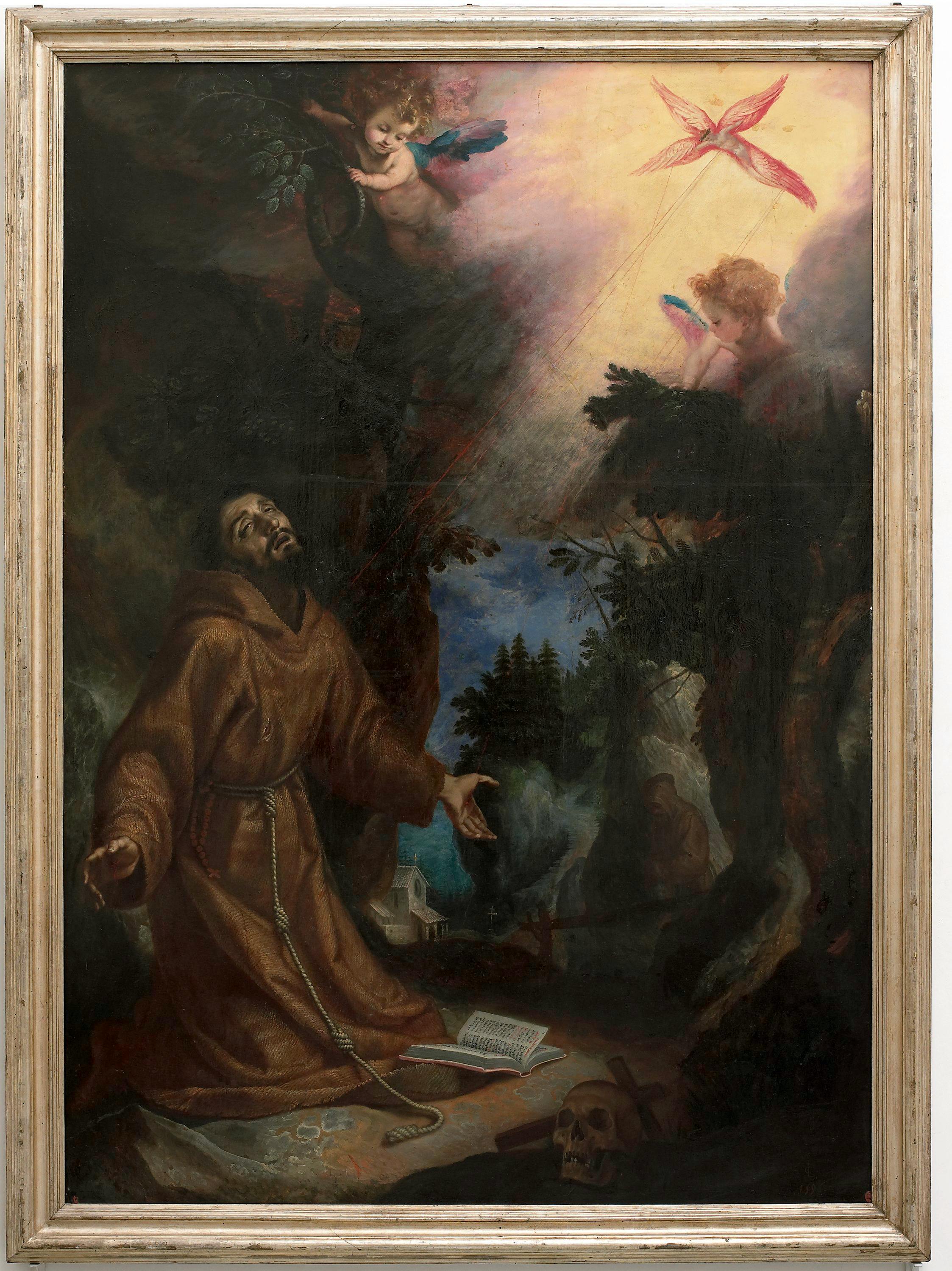 St Francis receives the stigmata