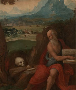 Saint Jerome in meditation