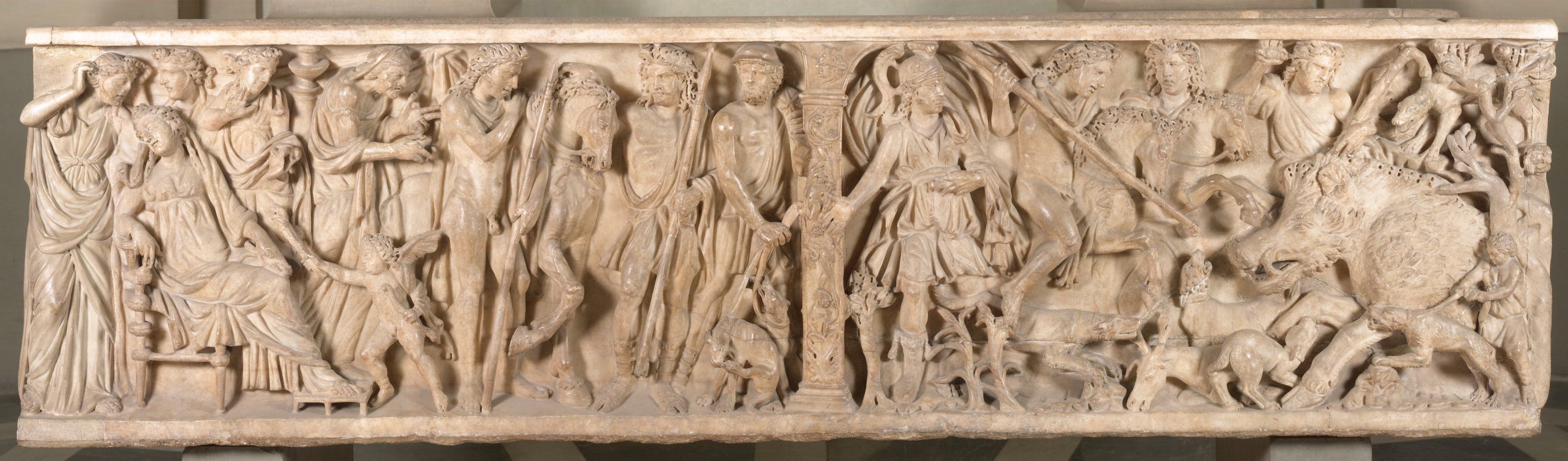 Sarcophagus depicting the myth of Phaedra and Hippolytus