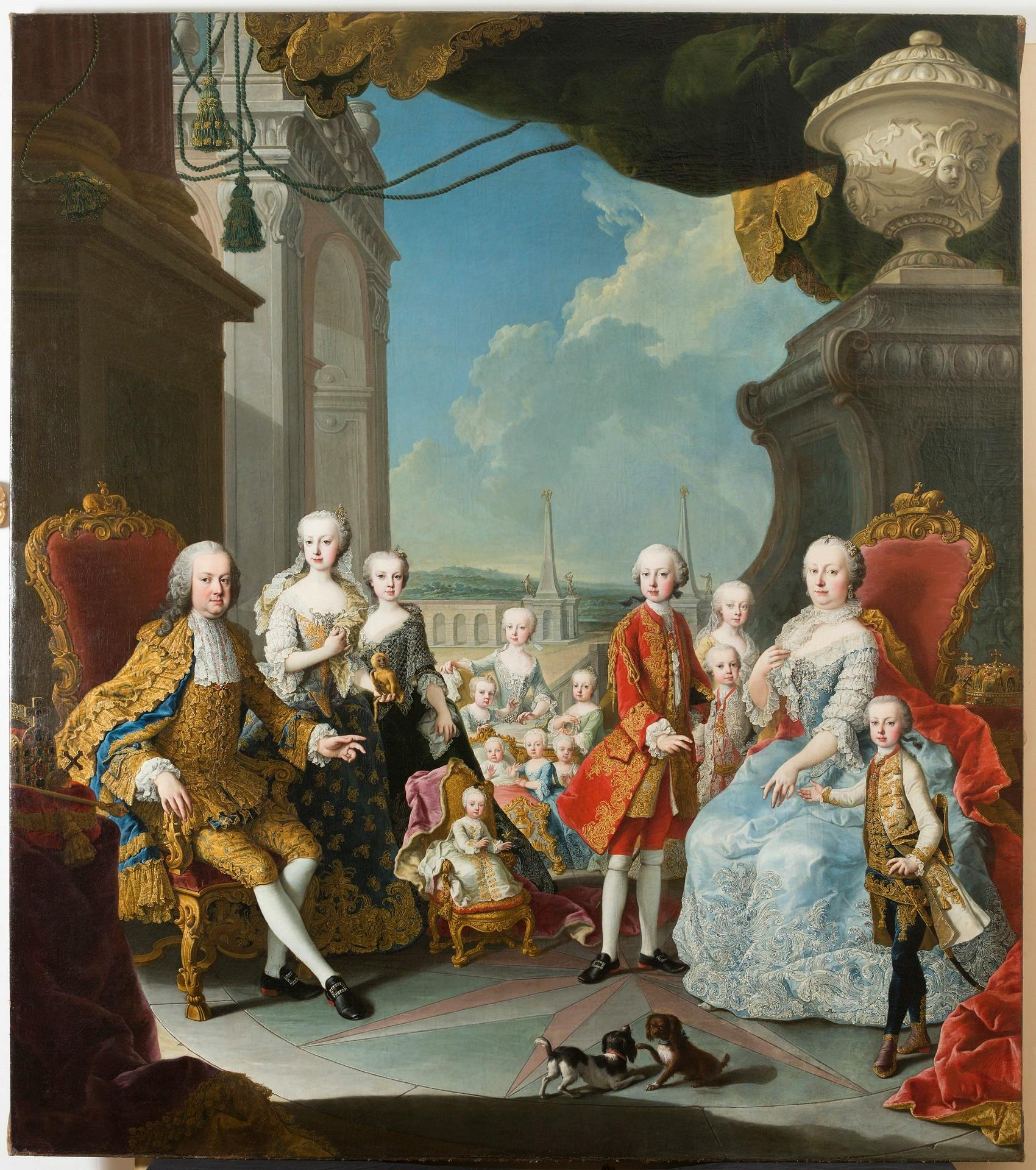 Ritratto di Maria Teresa d’Asburgo, di Francesco I d’Austria e dei loro tredici figli