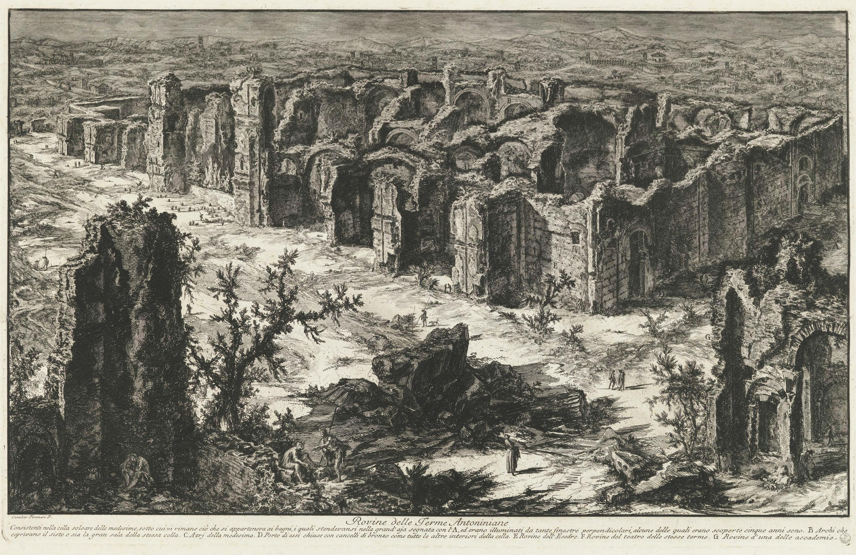 Rovine delle Terme Antoniniane, in ‘Le Vedute di Roma’