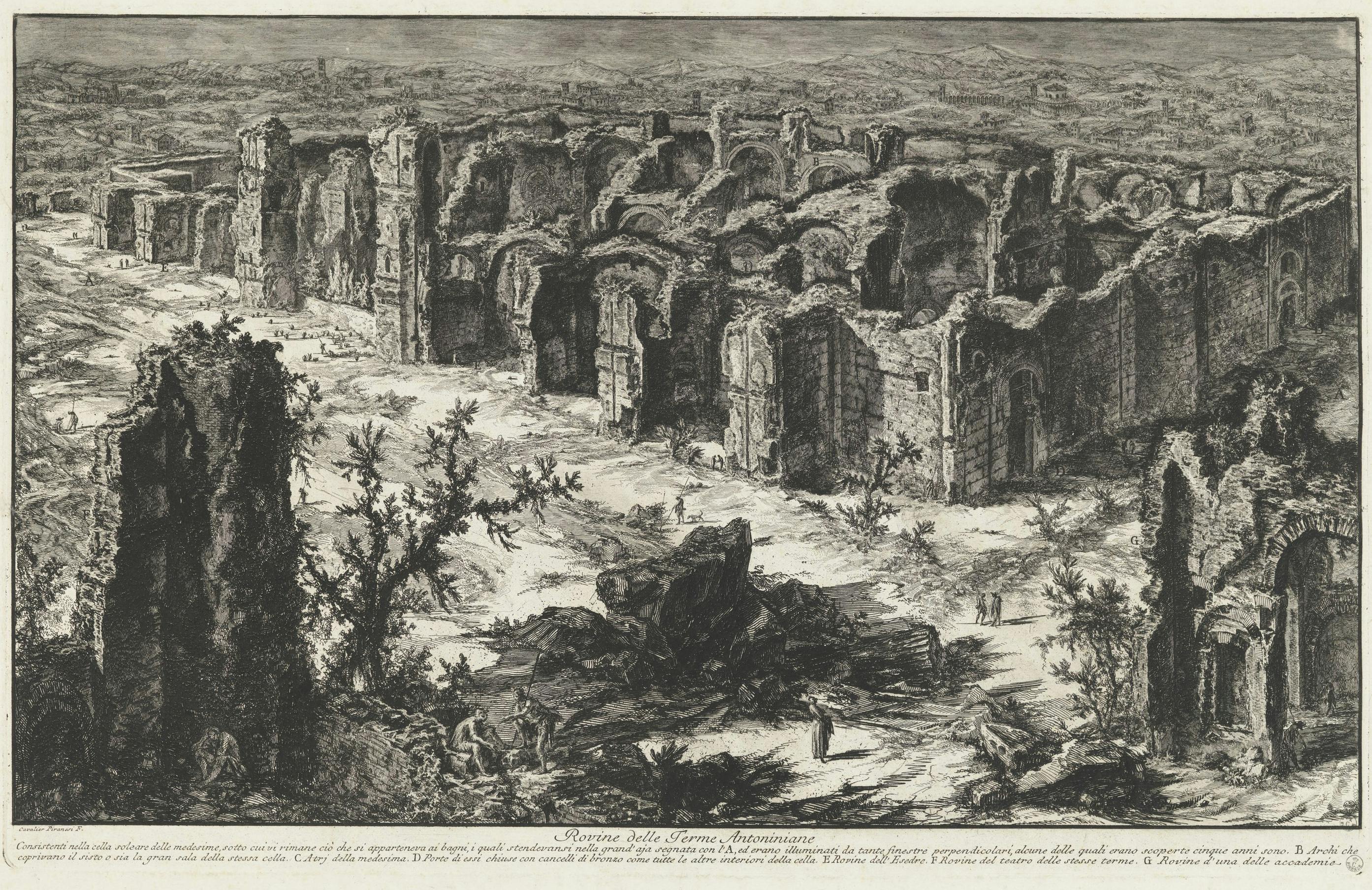Rovine delle Terme Antoniniane, in ‘Le Vedute di Roma’