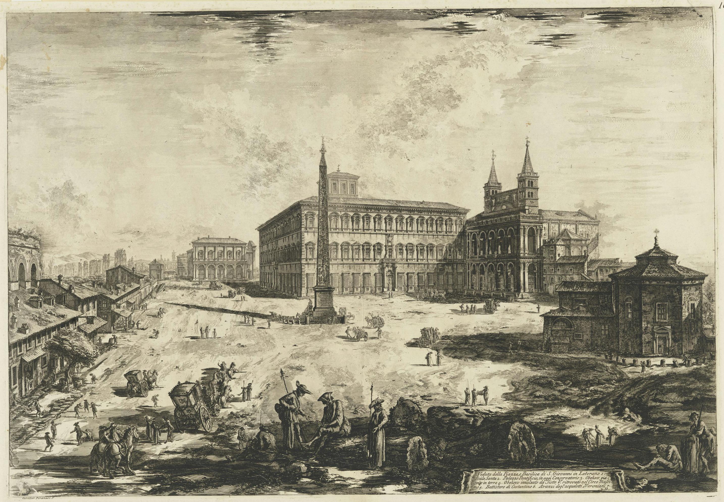 View of the Piazza and the Archbasilica of St. John Lateran in ‘Views of Rome’