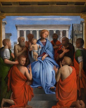 Madonna and Child with eight saints