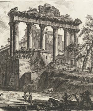 Veduta del Tempio detto della Concordia, in ‘Le Vedute di Roma’