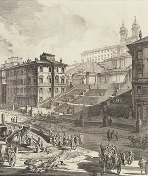 Veduta di Piazza di Spagna, in ‘Le Vedute di Roma’