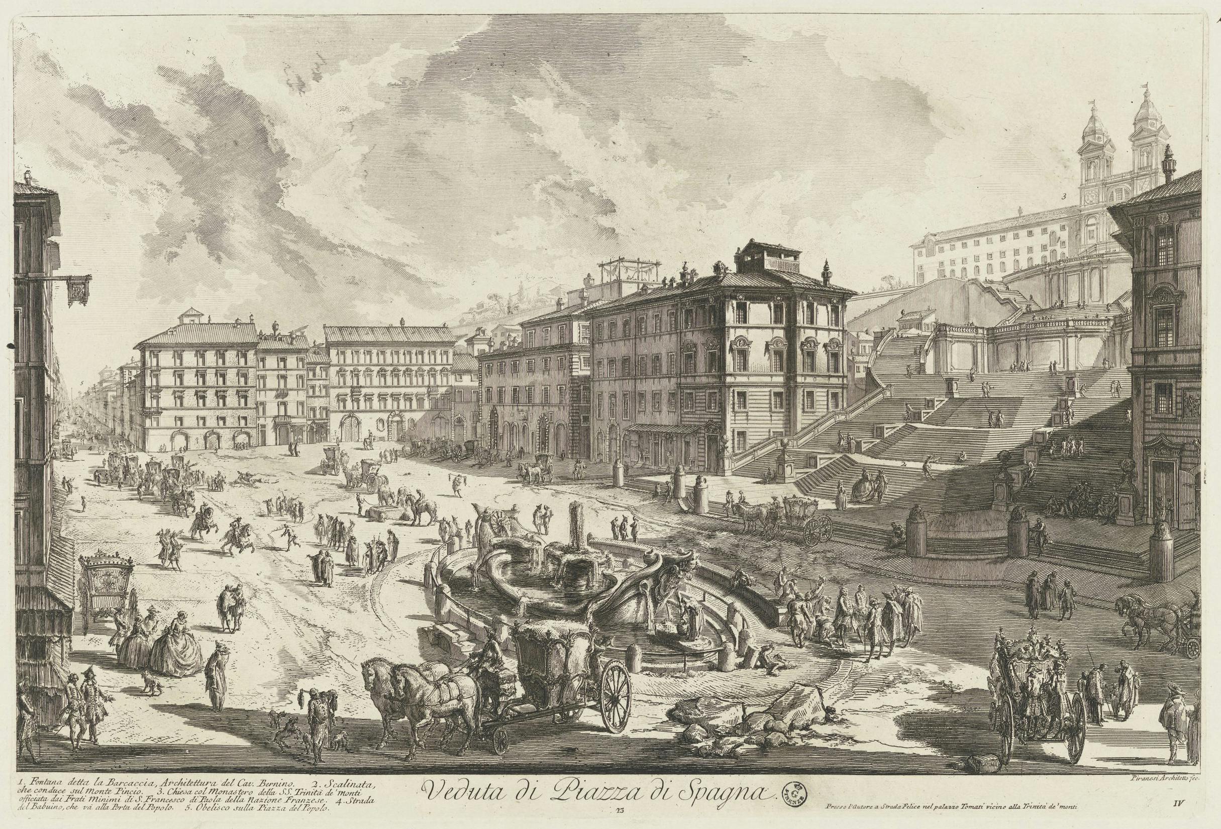 View of the Piazza di Spagna, in ‘Views of Rome’
