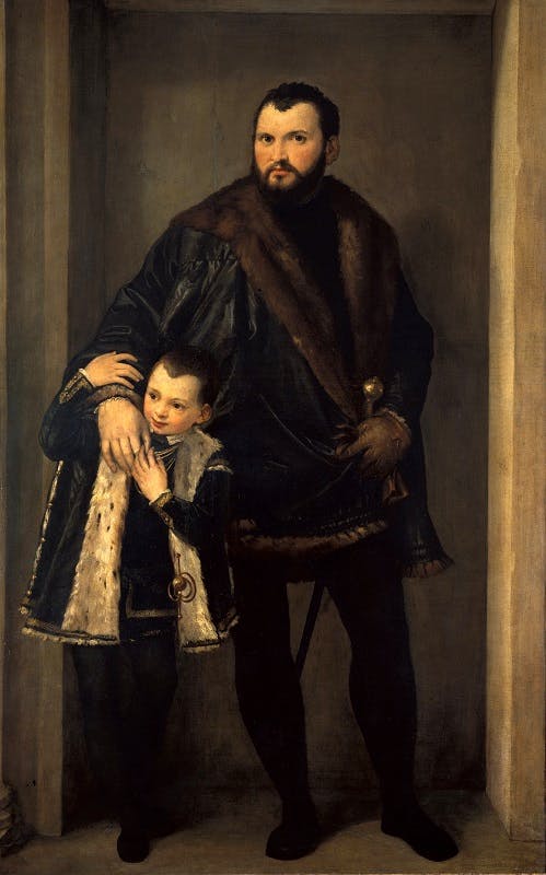 Portrait of Count Giuseppe da Porto with his son, Adriano