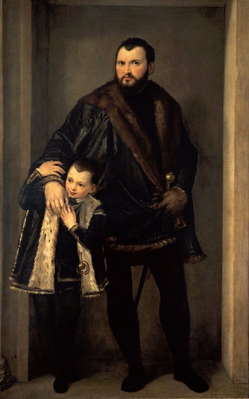 Ritratto di Giuseppe da Porto con il figlio Adriano