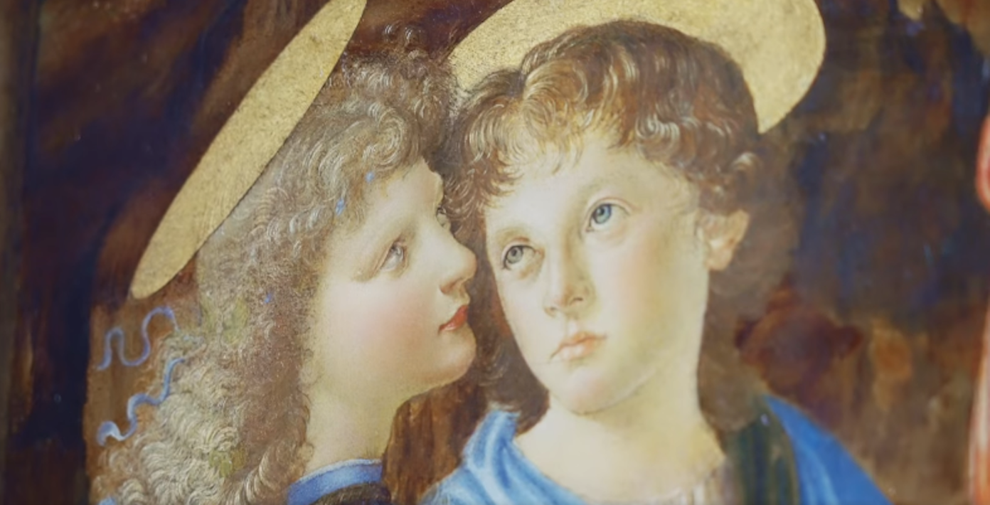 Leonardo e Verrocchio. Il Battesimo di Cristo agli Uffizi