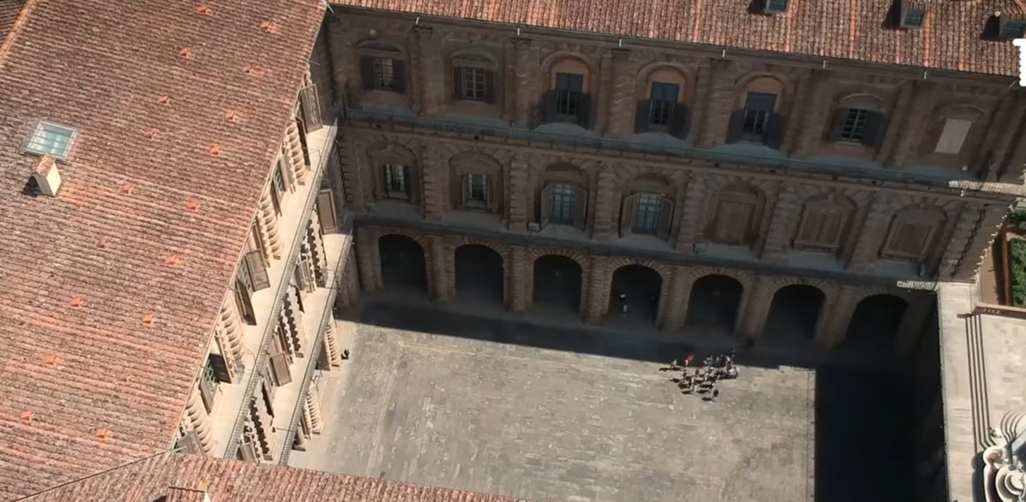 The courtyard of Palazzo Pitti