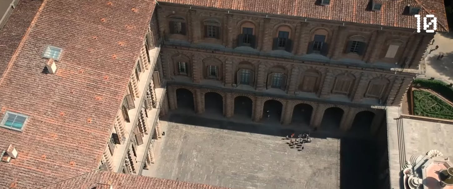 Il cortile di Palazzo Pitti