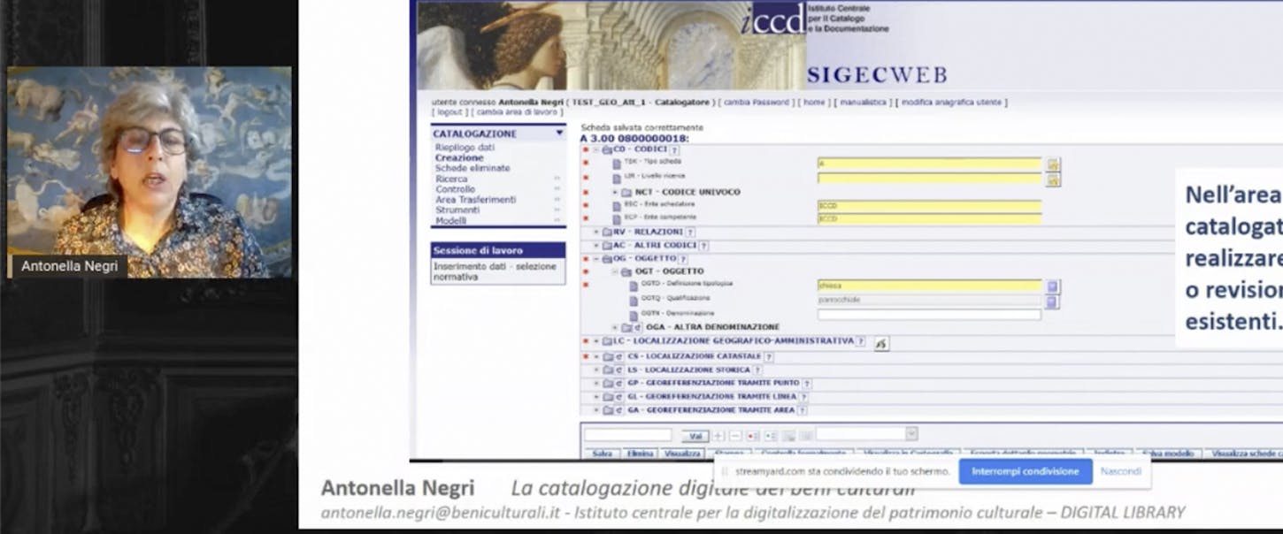 Antonella Negri - La catalogazione digitale dei beni culturali