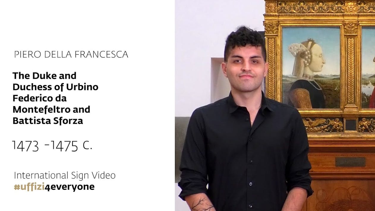 Uffizi for everyone - International Signs Video | Piero della Francesca, Federico da Montefeltro and Battista Sforza