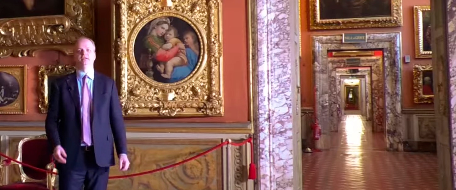 Raffaello Sanzio nella sala di Saturno di Palazzo Pitti