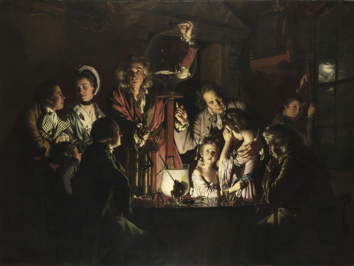 The renowned "Experiment" by Joseph Wright of Derby in Italy for the first time