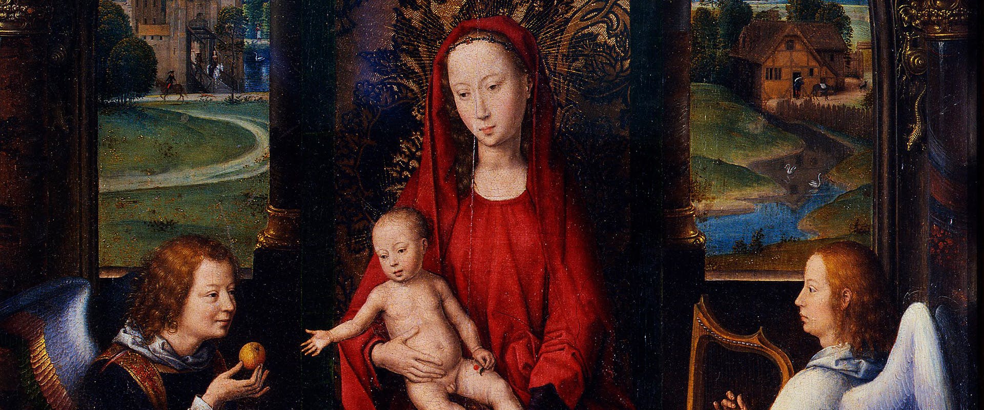Hans Memling. Portrait of a young man praying from the Thyssen-Bornemisza National Museum