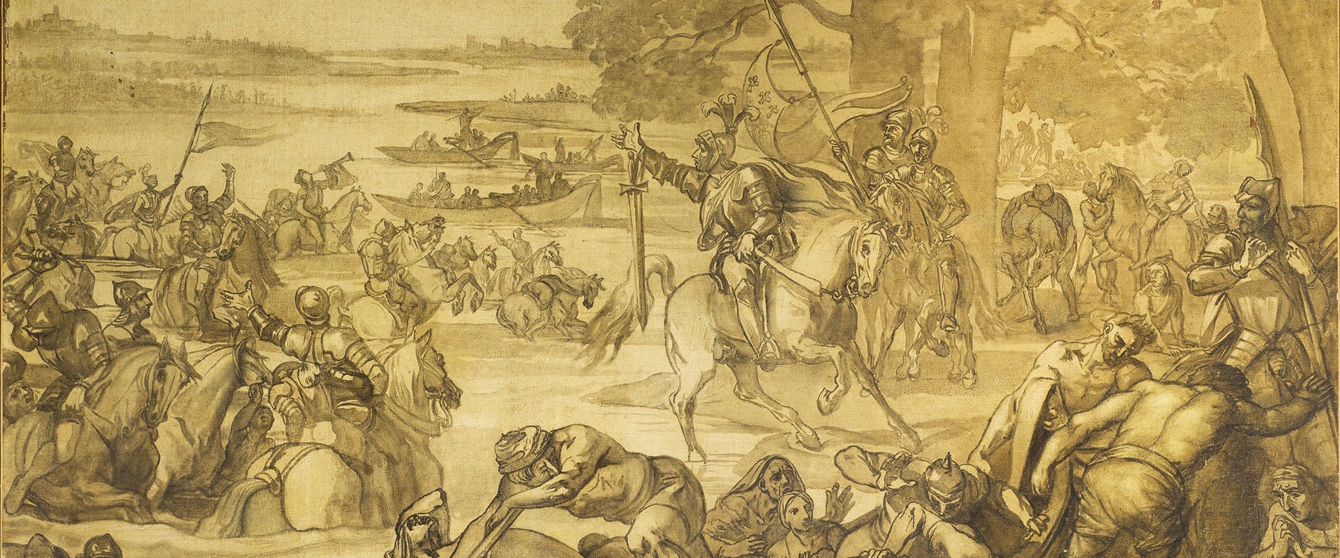Acquistato il bozzetto di Giuseppe Bezzuoli per "Giovanni delle bande nere al passaggio dell'Adda"