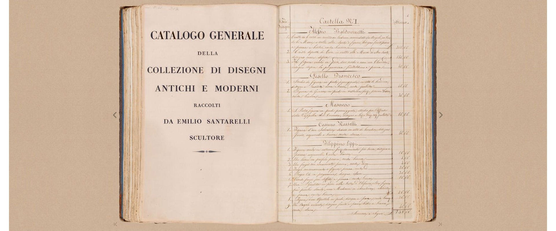 Online il catalogo della Collezione Santarelli Online il catalogo della Collezione Santarelli