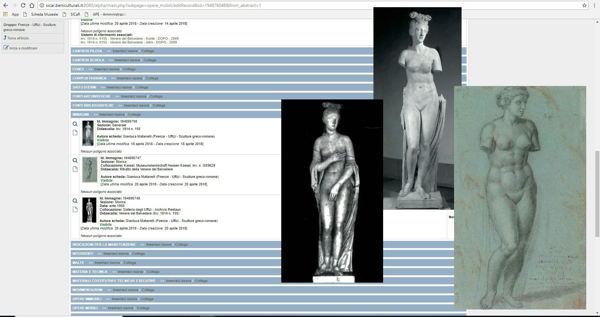 An online database for the conservation and study of the Uffizi ancient sculptures