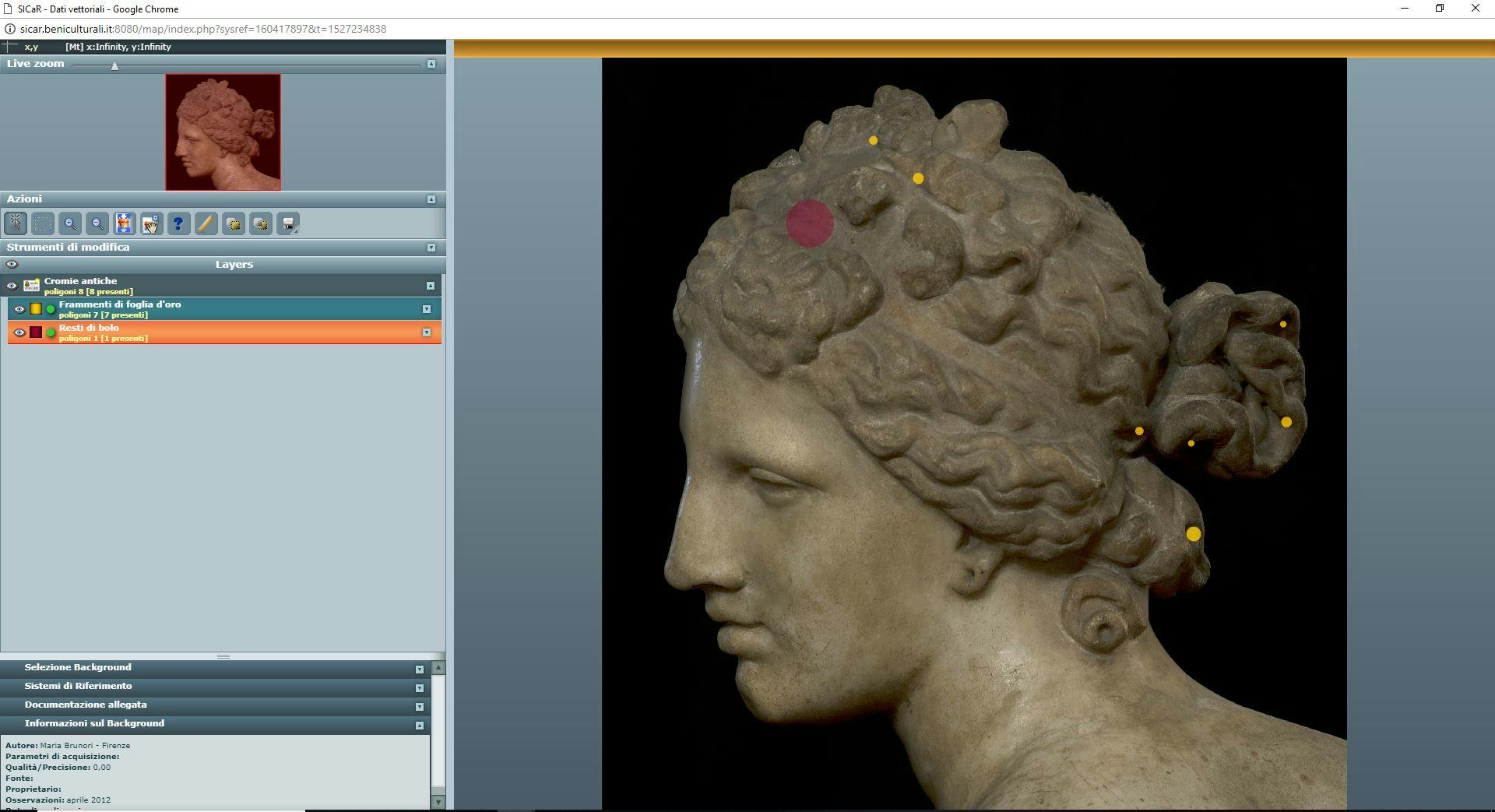 An online database for the conservation and study of the Uffizi ancient sculptures